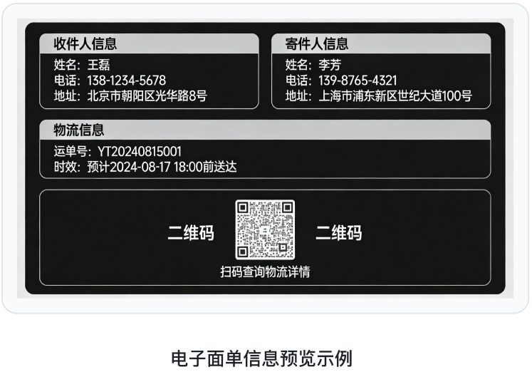 生成与打印面单